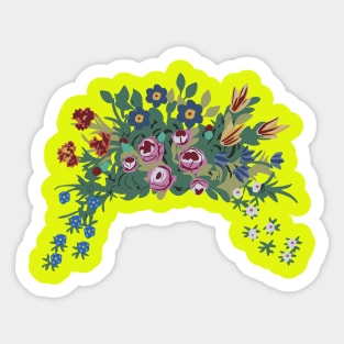 The happy flowers Sticker